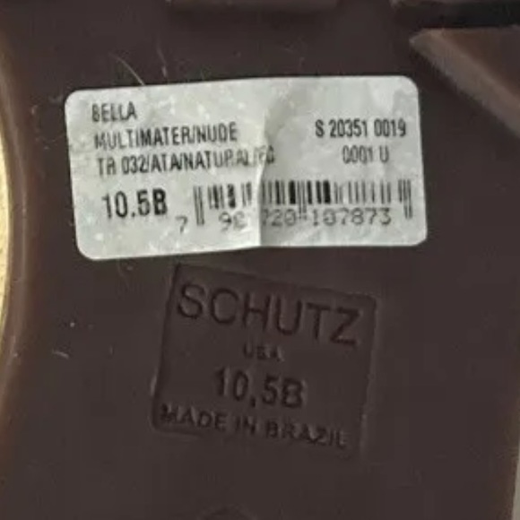 Schutz sandals 10.5 B Platform bella Rafia nude natural Slides Espadrille - Picture 13 of 13